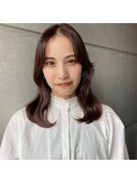 韓国ヘア（内）＊暖色系ブラウンカラー