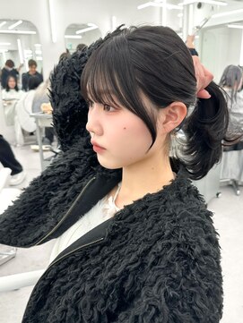 アマトウキョウ アユンチェ(AMA TOKYO×AYUNCHE) 前髪顔まわり韓国ヘアレイヤーカットサイドバンク2wayバンク韓国