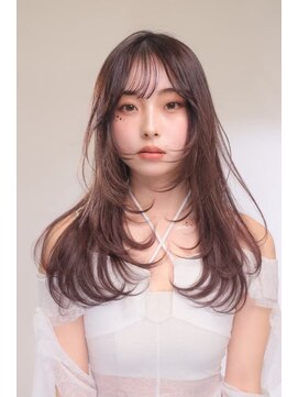 キング 高槻(K!ng) ハイライトカラーミルクティーベージュレイヤーカット