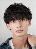 新橋ルーズパーマシャドウパーマ波巻きパーマメンズウルフ銀座