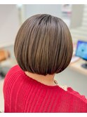 ワンブリーチグレージュボブ