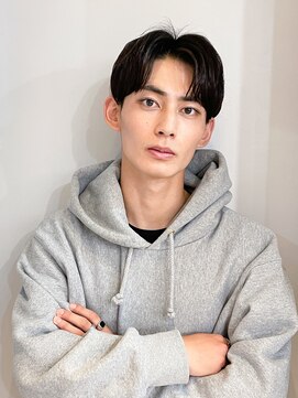 フラッグヘアー 博多駅前店(Flag HAIR) メンズナチュラルセンターパートニュアンスパーマ博多