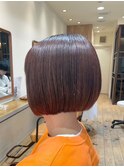横須賀中央大人ショートボブイルミナカラー髪質改善オージュア