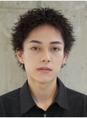 アクティブショートフェザーパーマルーズショートセンターパート