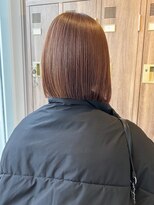 アンリー 四条烏丸店(Anree) ブリーチなし明るめ×ぱつボブ