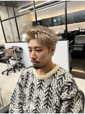 ハイトーンスパイキー/メンズ/ブリーチ/カット/パーマ/フェード