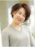 【M.SLASH】アシンメトリー耳かけニュアンスカラーショートボブ
