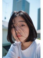 ヘアーアンドメイク シーク 八王子(HAIR&MAKE SeeK)&nbsp;センターパート ワンレン ボブ