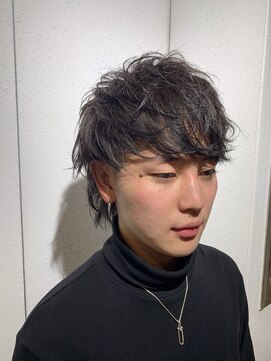 エルオム(EL.HOMME) 【MITSU】ツーブロックウルフ×ダークグレー