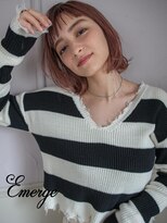 エマージュ 上野御徒町(Emerge)&nbsp;切りっぱなしピンクベージュ/ボブフル[上野,上野,上野,上野駅]