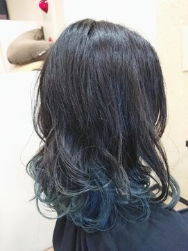 エイチ エアー ダヴ H air DAV調布北口 ブルーグラデーションカラー