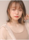 イヤリングカラー ボブ 大人かわいい フェザーバング