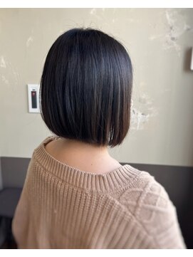 ヘアーメイク アチャ(hair make accha) ぱつんとボブ/襟足刈り上げツーブロック