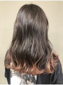 ロング×裾カラー