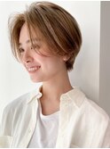 【CAF 照下　ナチュラルハイトーン×ハンサムショート】