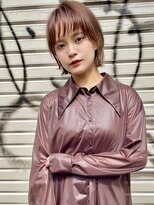 エムスラッシュ アヴェダ 自由が丘(M.SLASH AVEDA)&nbsp;ウルフマッシュ/シースルーバング/オレンジブラウン」/自由が丘