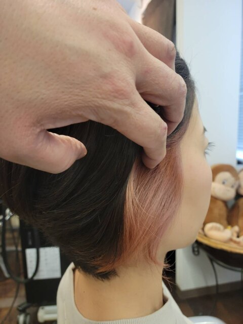 髪質改善×ロゼ×イヤリングカラー(画像)