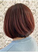 30代40代大人ショートボブ/イヤリングカラー/インナーカラー