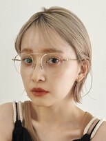 ノイカーム(noi Calm)&nbsp;顔周りレイヤーカットくびれヘアミルクティーベージュカラー