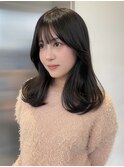 ミディアムレイヤー 冬カラー 透明感ラベンダーアッシュ☆