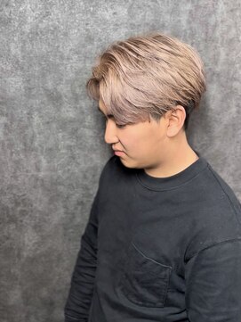 アウル 心斎橋(owl) ミルクティーベージュ/センターパート/ダブルカラー/ブリーチ