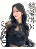 前髪顔まわり韓国ヘアレイヤーカットサイドバンク2wayバンク韓国