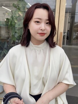 ミリ 奈良店(mm) レッド/ブリーチなし/近鉄奈良/奈良/髪質改善/ボブ/顔周り/暖色