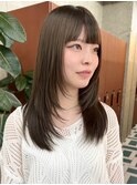栄フェイスレイヤー透明感カラー小顔ロングスタイル