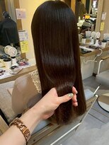 ヘアリゾート粋 ウナム 新宿東口店(enam)&nbsp;艶髪ストレート/髪質改善/ロング/ダークブラウン