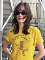 オブ ヘアー 自由が丘 ウエスト(Of HAIR WEST)&nbsp;ミルクティーベージュ　オリーブカラー　ミディアムレイヤー