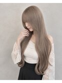 ミルクティーベージュ×トレンドハッシュカット