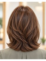 ヘアサロン エフ(HAIR SALON 1/F)&nbsp;50代 大人のくびれレイヤーミディアム