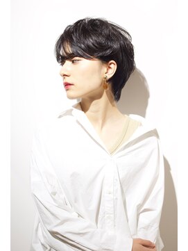レンジシ オモテサンドウ(RENJISHI omotesando) 耳かけショート/黒髪ショート/ハンサムショート/パーマ/高田百唯