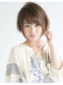 【LE】ことりベージュ小顔ワンサイドショート