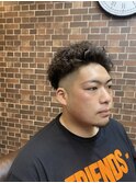 ハードパーマ/ツーブロック刈り上げ/バーバースタイル