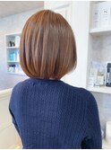 福山市美容室Caary人気 酸熱トリートメントでサラサラ艶ボブ