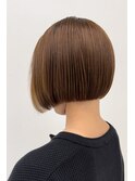 ショートボブ/ブラウン/艶感/20代/30代