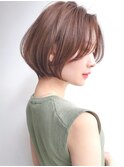 Say.吉田伊織　大人可愛い×丸みショートボブ×アッシュオリーブ