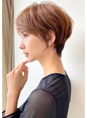 ショートボブ髪型30代40代50代前髪あり前髪なし面長丸顔【倉田】