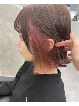 ジエクト カナウ(The Ect canow) ピンクインナー/チェリーレッド/レッドピンク/外はねボブ