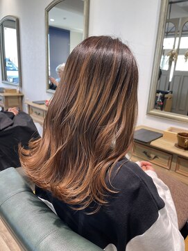 フェリーチェヘアーデザイン(Felice) グラデーション×オレンジブラウン