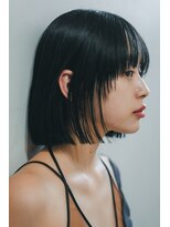 【韓国ヘア】レイヤーボブ　くびれヘア　黒髪ボブ