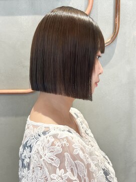 ロンド エスポワール 錦糸町(Lond espoir) 【北澤華】オリーブベージュウェットヘアボブ/縮毛矯正
