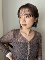 ガーランド (Garland) 切りっぱなしロブ/マロンベージュ/前髪/原宿神宮前