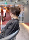 柏ショートショートボブショートカットくびれ丸みボブハイライト
