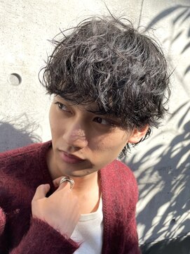 キングオブヘアバイノイズアンドフィフス 京都駅前店(KING of hair by NOISM&fifth) メンズパーマメンズカットセンターパートメンズマッシュウルフ