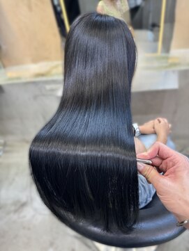 ロンド 表参道店(Lond) ミニウルフ黒染め髪質改善縮毛矯正酸性ストレートレイヤー/原宿
