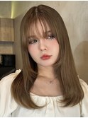 星華,ネビージュ,小顔,姫カットレイヤー,マロンベージュ