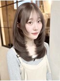 韓国レイヤーカット/ブリーチ/レイヤーカット/ハッシュカット/
