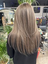 ルーナヘアー(LUNA hair)&nbsp;ダブルカラー パールベージュ ブリーチ レイヤーカット 髪質改善